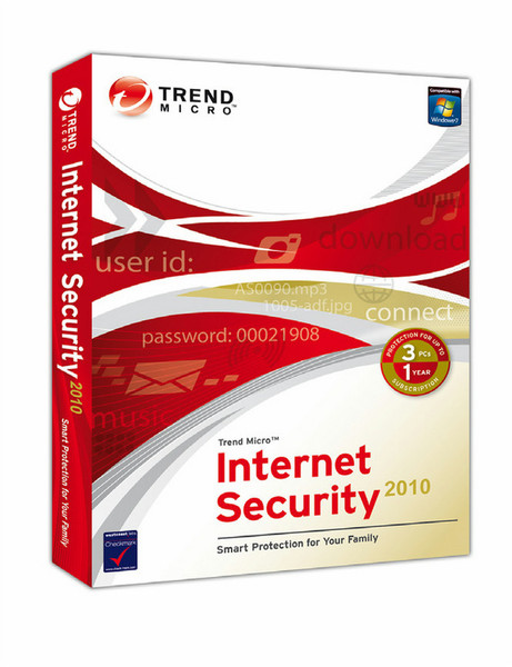 Trend Micro Internet Security 2010, 3u, 2Y, RNW, ENG