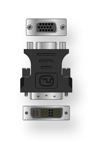 Chip PC CPN02159 DVI-I VGA Schwarz Kabelschnittstellen-/adapter