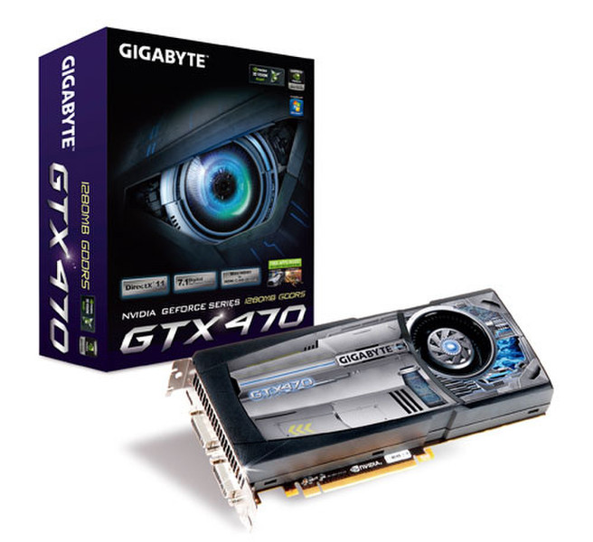 Gigabyte GV-N470D5-13I-B GeForce GTX 470 1.25GB GDDR5 graphics card