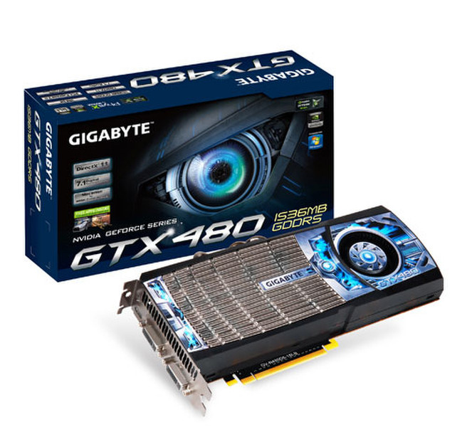 Gigabyte GV-N480D5-15I-B GeForce GTX 480 1.5GB GDDR5 graphics card