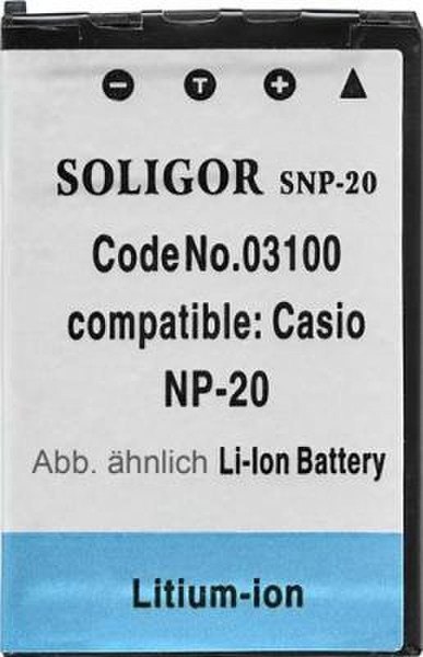 Soligor Batt. Subst. f/ Casio NP-20 Lithium-Ion (Li-Ion) 750mAh 3.7V Wiederaufladbare Batterie