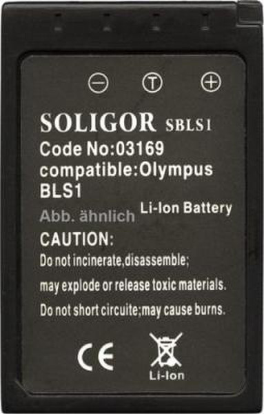 Soligor Batt. Subst.f/ Olympus BLS1 Lithium-Ion (Li-Ion) 1150mAh 7.4V Wiederaufladbare Batterie