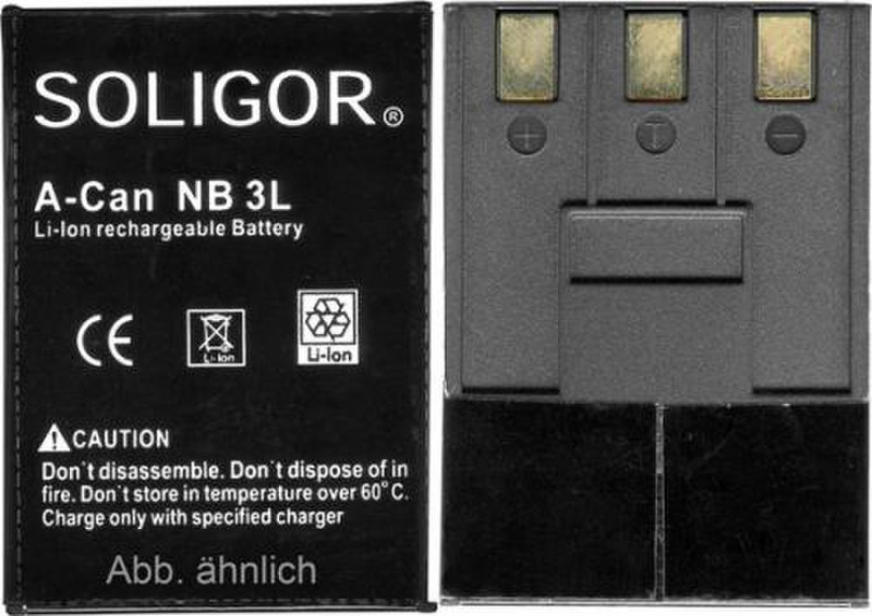 Soligor Batt. Subst. f/ Canon NB-3L Литий-ионная (Li-Ion) 700мА·ч 3.7В аккумуляторная батарея