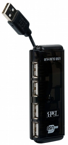 T'nB Mini Hub 2.0 480Mbit/s Black interface hub