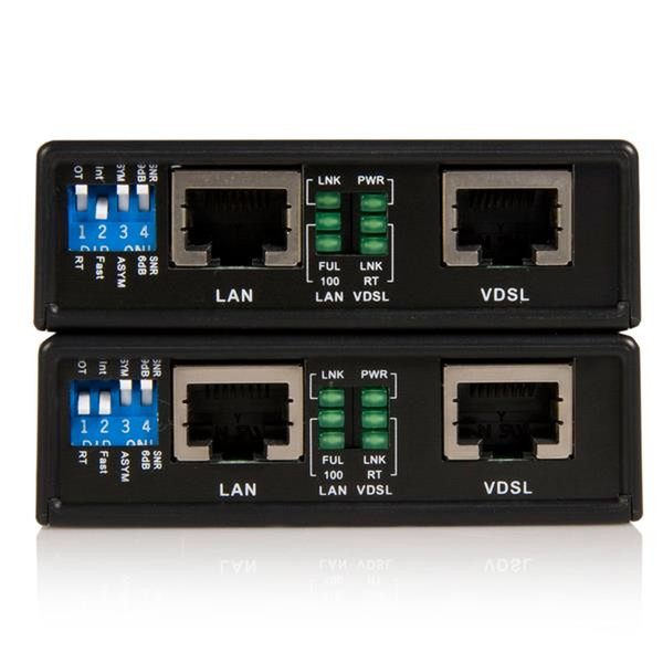 StarTech.com 10/100 VDSL2 Ethernet Extender Kit over Single Pair Wire – 1km 100Mbit/s