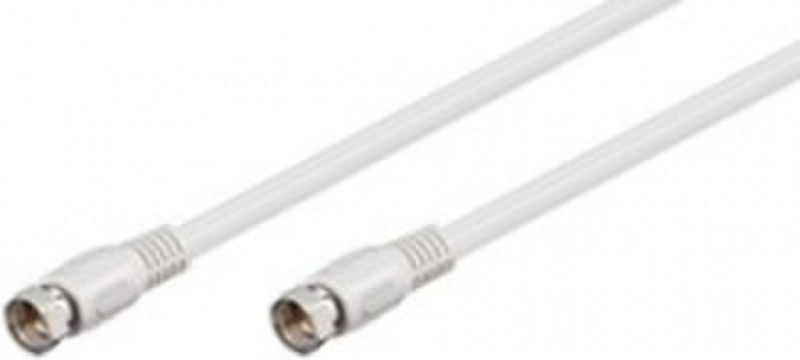 Ednet 84623 2.5m F F White coaxial cable
