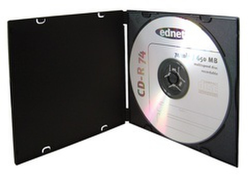 Ednet 91779 50Disks Schwarz CD-Hülle