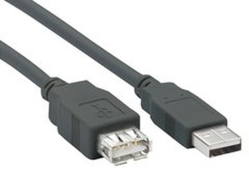 Ednet USB A (M/F), 1.5m 1.5м USB A USB A Черный кабель USB