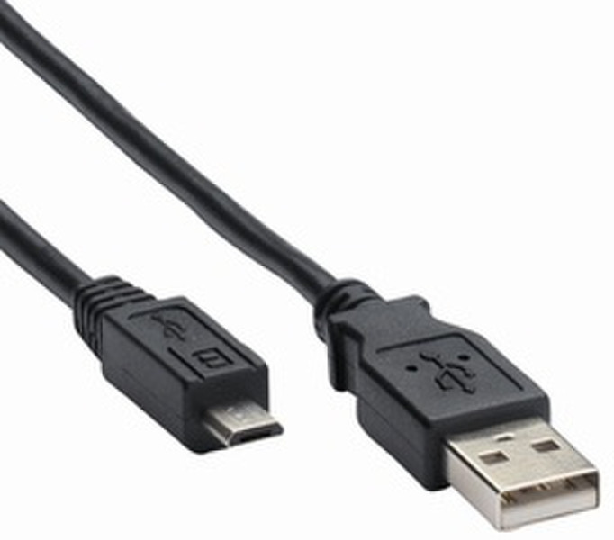 Ednet USB A - Micro USB B 1.8m 1.8м USB A Micro-USB B Черный кабель USB