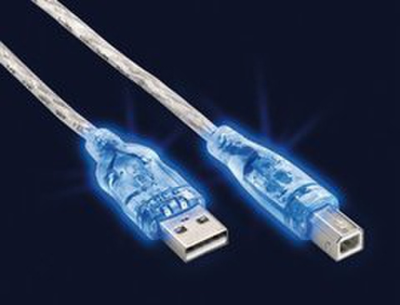 Ednet USB A/B 1.8 M 1.8m USB A USB B Blue USB cable