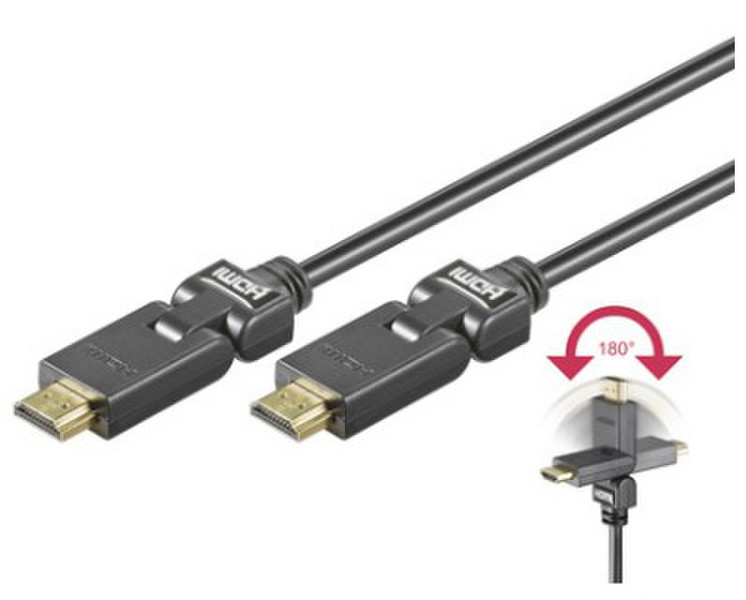 Wentronic MMK 626-075 G 0.75м HDMI HDMI Черный HDMI кабель