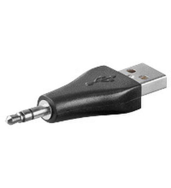 Wentronic USB/3.5mm Adapter USB-A 3.5mm Schwarz Kabelschnittstellen-/adapter