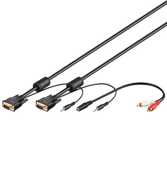 Wentronic SVGA Audio Cable - 5m 5м VGA (D-Sub) VGA (D-Sub) VGA кабель