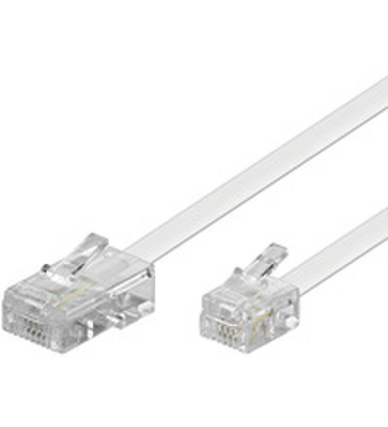 Wentronic 3m RJ-11/RJ-45 Cable RJ-45 RJ-11 White cable interface/gender adapter