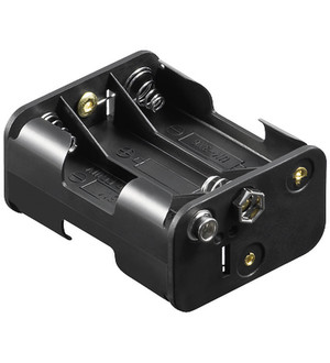 Wentronic BH AA 6xD Passive holder Black