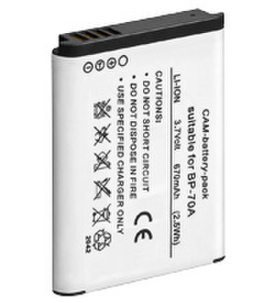 Wentronic Camera Battery Lithium-Ion (Li-Ion) 670mAh 3.7V rechargeable battery