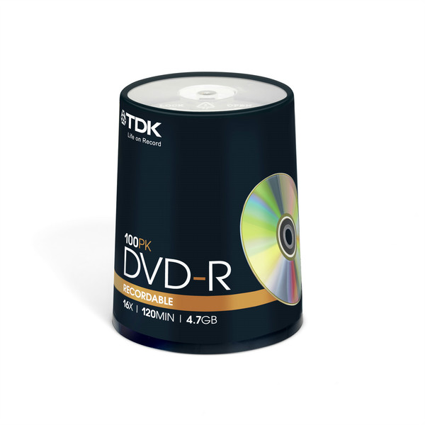 TDK 100 x DVD-R 4.7GB 4.7GB DVD-R 100Stück(e)