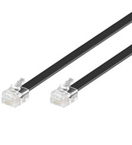 Wentronic 10m RJ-12 Cable 10m Black networking cable