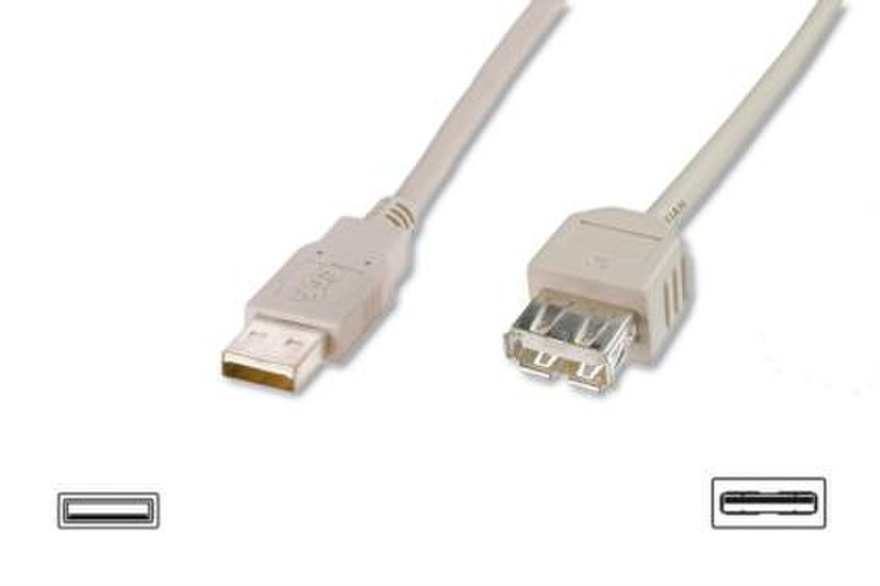 ASSMANN Electronic AK 701/3 3м USB A USB A Бежевый кабель USB