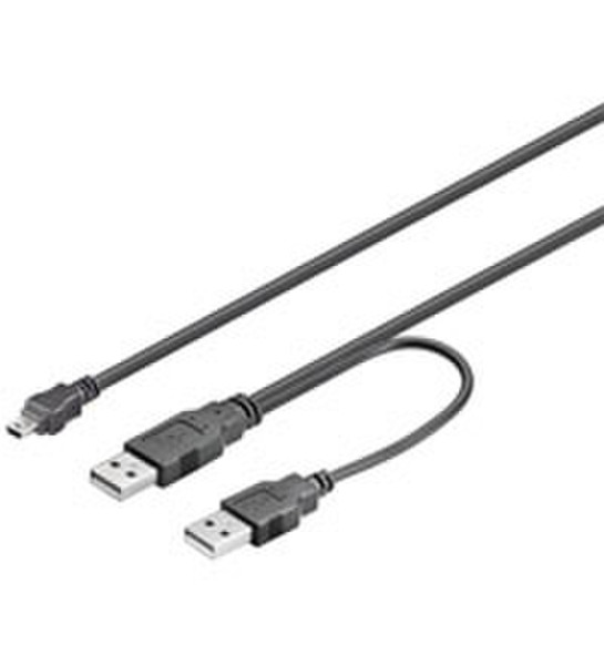 Wentronic 0.6m USB 2.0 Cable 0.6m USB A Mini-USB B Schwarz USB Kabel