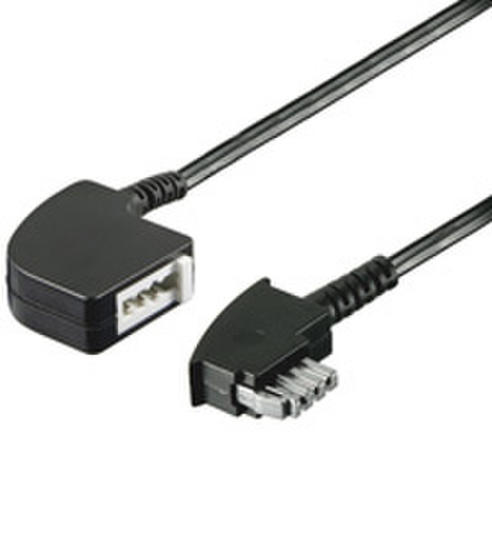 Wentronic 3m TAE-N Cable 3m Black telephony cable