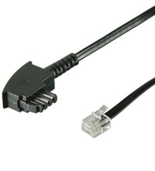 Wentronic 15m TAE-F/RJ11 Cable 15м Черный телефонный кабель
