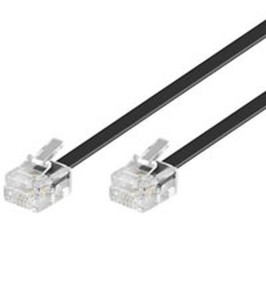 Wentronic 15m RJ-11 Cable 15m Black networking cable
