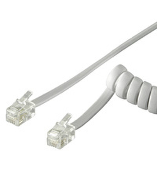 Wentronic 2m RJ-10 Cable 2m White telephony cable