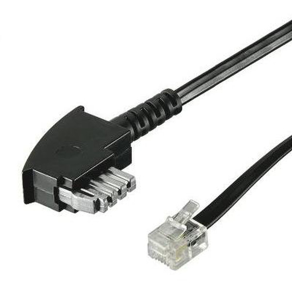 Wentronic 34060 6m Black telephony cable