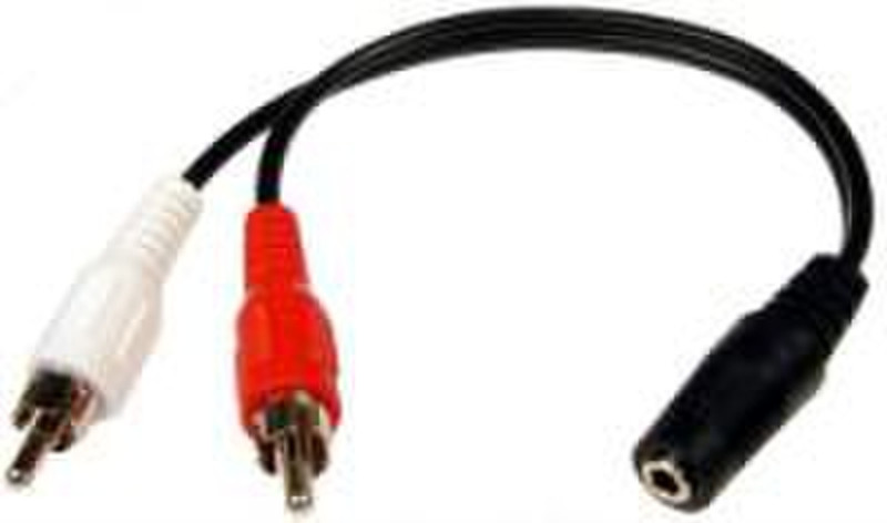 Cables Unlimited 3.5mm Stereo Jack / Dual RCA 15.24m 3.5mm 2 x RCA Black audio cable