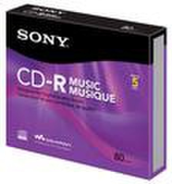 Sony 5CRM80RH CD-R 700МБ 5шт чистые CD