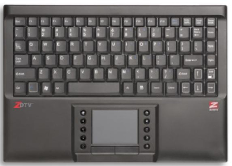 Zoom ZDTV Wireless Keyboard for HDTV Беспроводной RF QWERTY Черный клавиатура