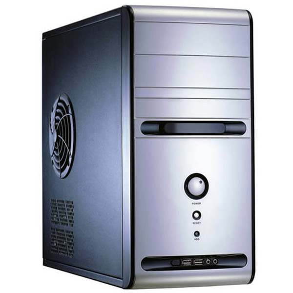 Compucase 6K28 Mini-Tower Schwarz, Silber Computer-Gehäuse