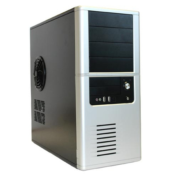 Compucase 6AG1BS-UG Midi-Tower Schwarz, Silber Computer-Gehäuse