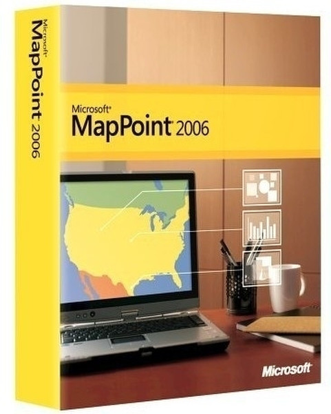 Microsoft MapPoint 2006 Europe English Disk Kit MVL DVD Euro