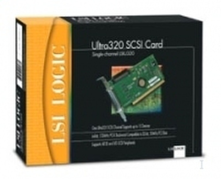 LSI LSIU320 - PCI-X, U320, 1Ch интерфейсная карта/адаптер