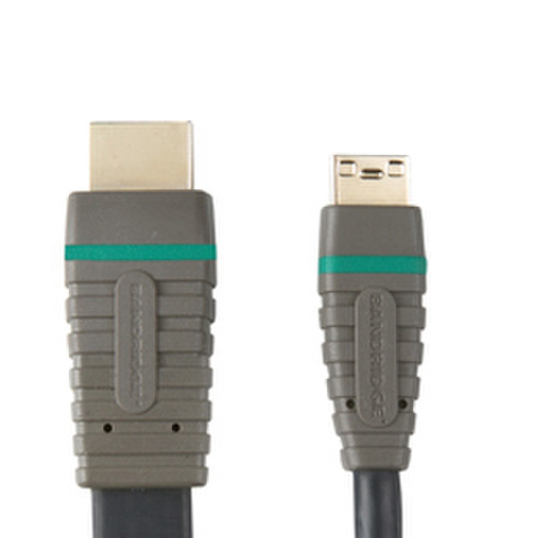 Bandridge BVL1502 2m HDMI Mini-HDMI Black,Grey HDMI cable