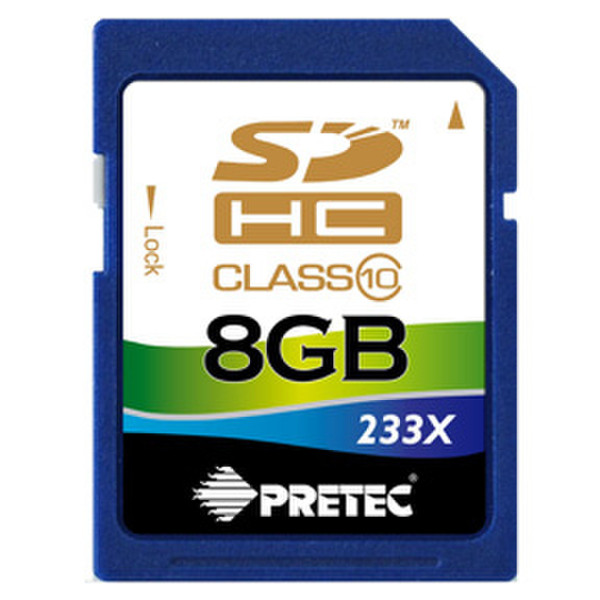 Pretec 8GB SDHC 233x 8ГБ SDHC карта памяти
