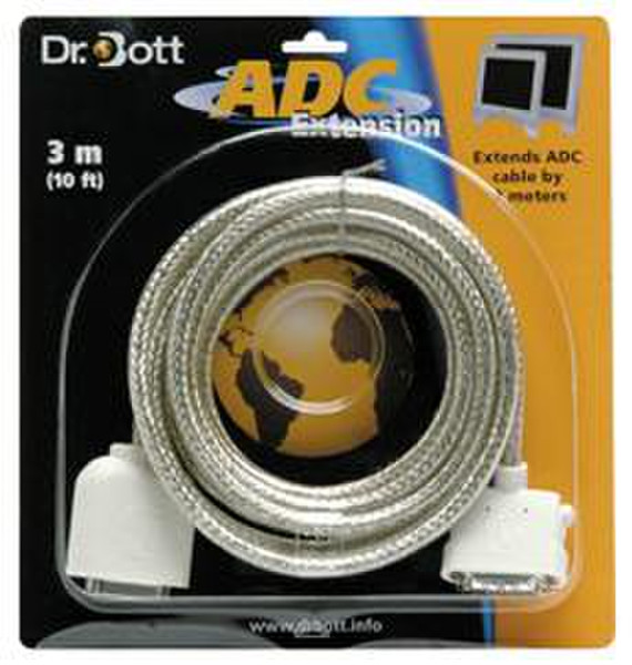 Dr. Bott ADC Extension Cable 3m 3m Silver DVI cable