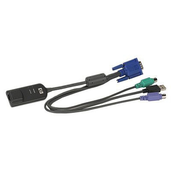 Hewlett Packard Enterprise AF604A Черный кабель клавиатуры / видео / мыши