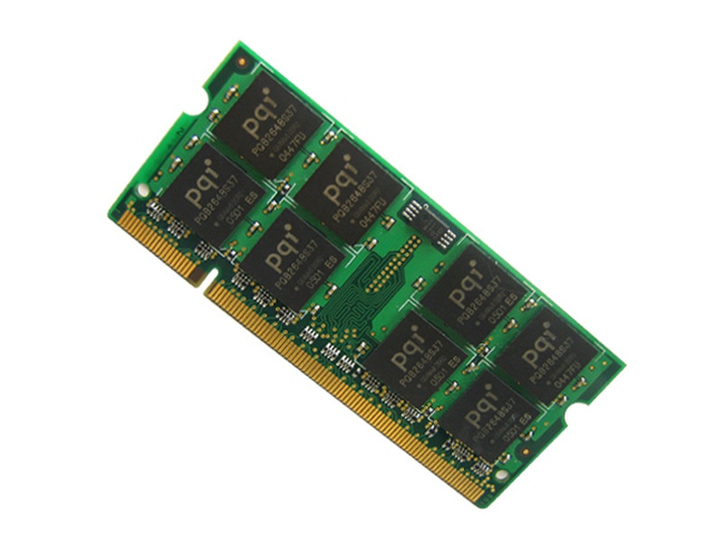 PQI DDR2-667 512MB, SO-DIMM 0.5ГБ DDR2 667МГц модуль памяти