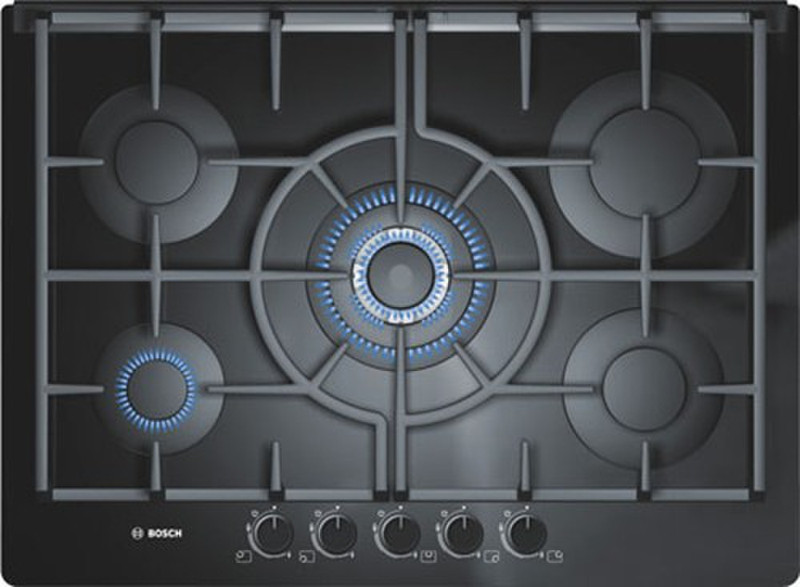 Bosch PPQ716B90E Встроенный Gas hob Черный плита