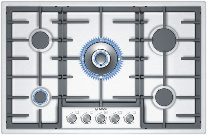 Bosch PDR885B90N Eingebaut Gaskochfeld Edelstahl Kochfeld