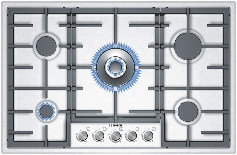 Bosch PDR895B90N Eingebaut Gaskochfeld Edelstahl Kochfeld