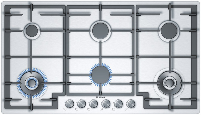 Bosch PCT915C91N Встроенный Gas hob Нержавеющая сталь плита