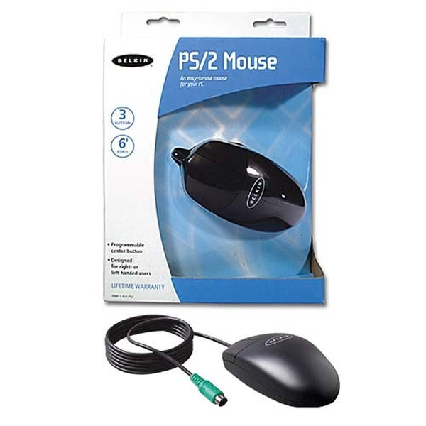 Belkin PS/2 Mouse PS/2 Mechanisch Schwarz Maus