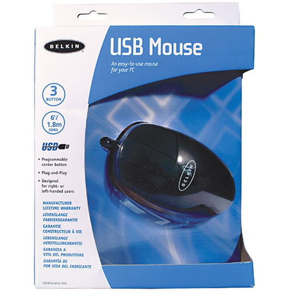 Belkin USB Mouse USB Механический Черный компьютерная мышь