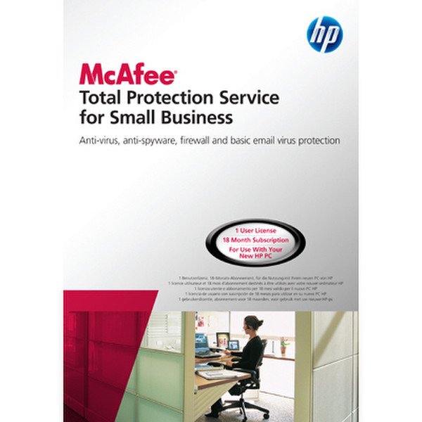 HP McAfee Total Protection Service for Small Business Software Activation Key