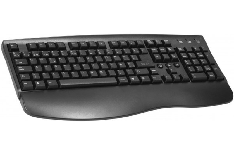 Dacomex USB-PS/2 Keyboard USB+PS/2 AZERTY Black keyboard