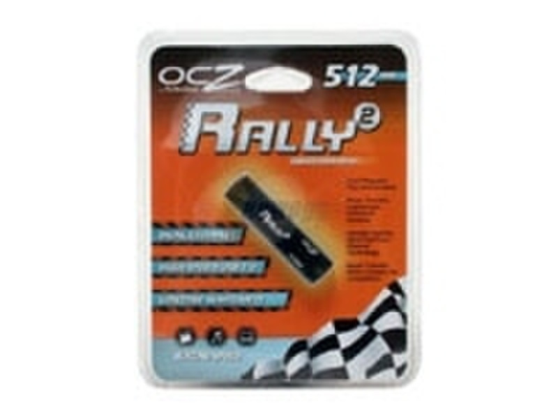 OCZ Technology Rally2 USB 2.0 Dual Channel Flash Memory Drive 512Mb 0.512GB USB 2.0 Type-A USB flash drive
